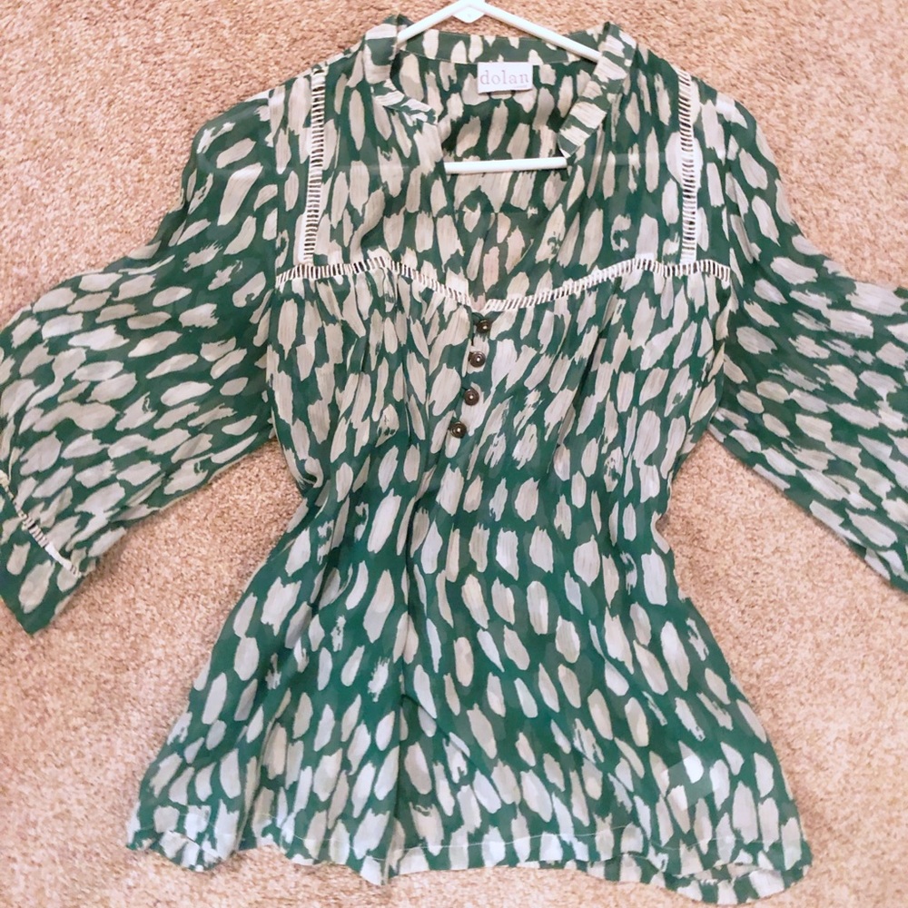 Anthropologie green blouse